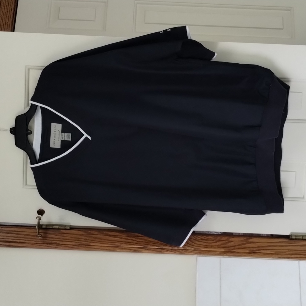 Cutter & Buck Climaguard Navy Blue Short Sleeve Golf Windshirt, like new!